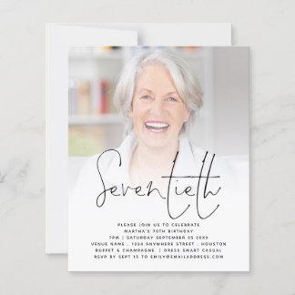 BUDGET Skript-Foto 70. Geburtstagsparty Einladung