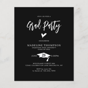 BUDGET Skript Herzlich Party Schwarzer Abschluss