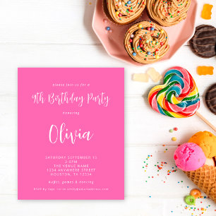 Budget Skript Hot Pink 9. Geburtstagsparty