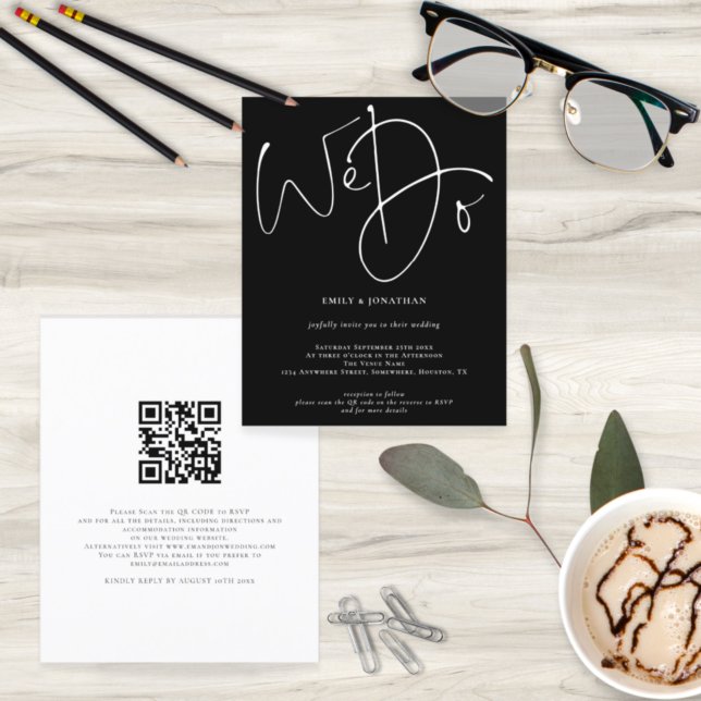 Budget Skript machen wir Black QR Code Hochzeit Ei (Von Creator hochgeladen)