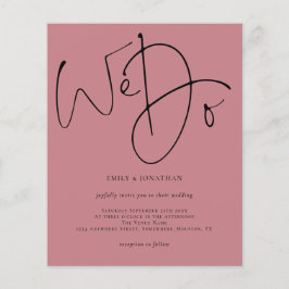 Budget Skript machen wir Dusty Rose Hochzeit Einla