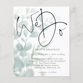 Budget Skript machen wir Eukalyptus Hochzeit Einla