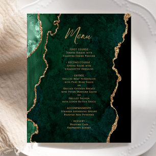 Budget Smaragdgrün Gold Achat Hochzeitsmenü