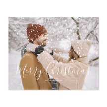 BUDGET Snow Overlay Foto Weihnachtskarte