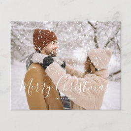 BUDGET Snow Overlay Foto Weihnachtskarte