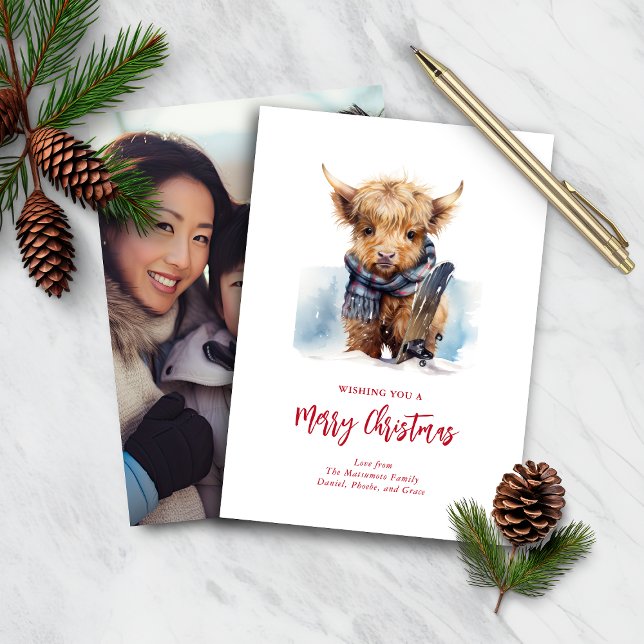 Budget Snowboarden Hochland Kuh Foto Card/Vert (Von Creator hochgeladen)