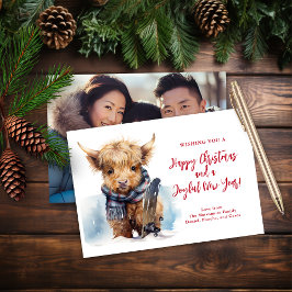 Budget Snowboarding Highland Kuh Foto Card