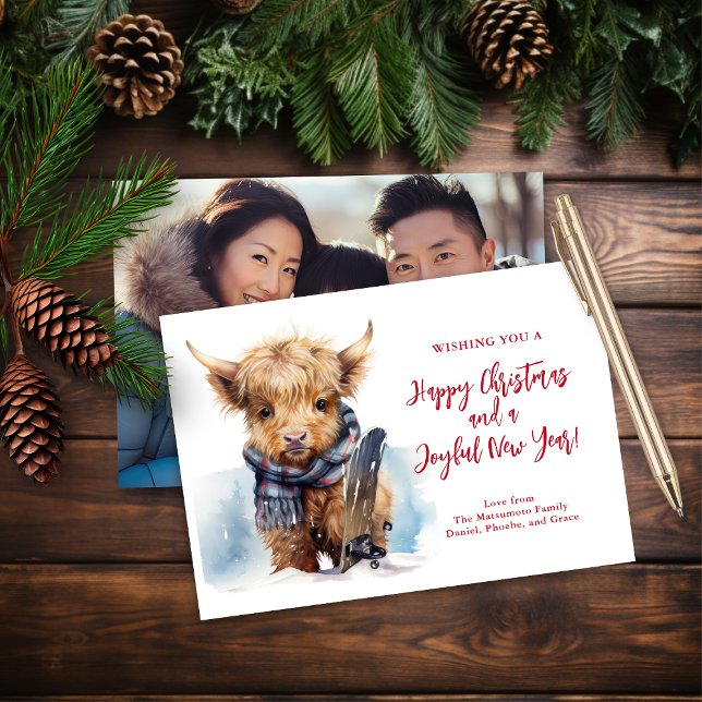 Budget Snowboarding Highland Kuh Foto Card (Von Creator hochgeladen)