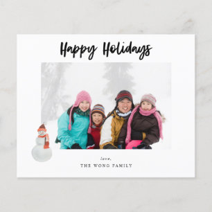Budget Snowman Happy Holidays Foto - White BK Flyer