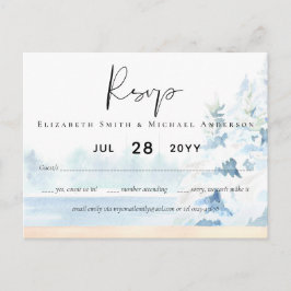 BUDGET Snowy Mountains Winter Lake Trees Postkarte