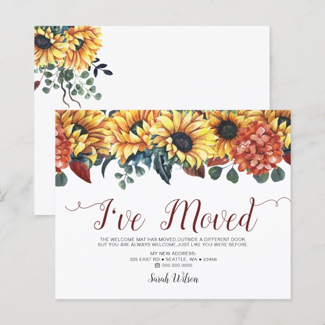 Budget Sonnenblume Ich habe verschoben Bewegungs-A (Vorne/Hinten)