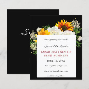 Budget Sonnenblume & W Floral B Artsy Save-the-Dat