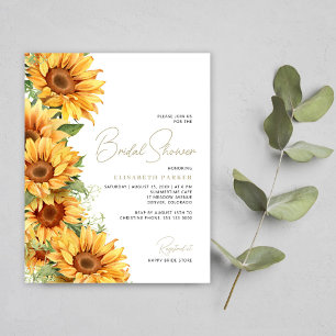 Budget-Sonnenblumen elegante Hochzeitsdusche-Einla