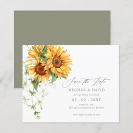 Budget Sonnenblumen Garten Save-the-Date-Karte