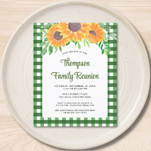 Budget Sonnenblumen Gingham Familientreffen