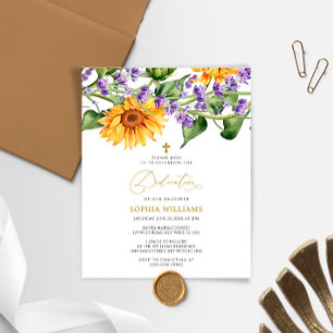 Budget Sonnenblumen & Lavander Dedication Einladun