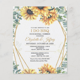 Budget Sonnenblumen Probe Abendessen Einladung