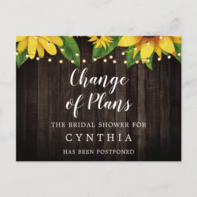 Budget Sonnenblumen Stallenholz Streichellichter Z Postkarte (Vorderseite)