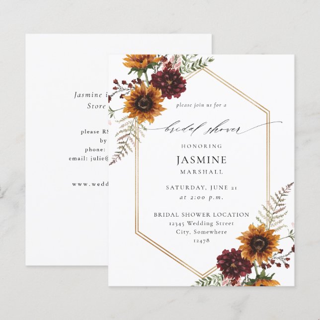 Budget Sonnenblumen & Wildblumen Blumengebäck Brau (Vorne/Hinten)