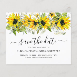 Budget Sonnenblumenblume Hochzeit im Herbst Save t