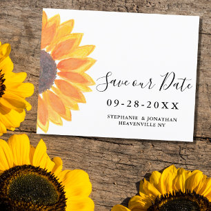 Budget Sonnenblumenhochzeit Rette unsere Datumskar