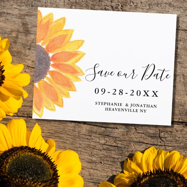 Budget Sonnenblumenhochzeit Rette unsere Datumskar (Von Creator hochgeladen)