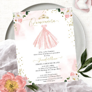 Budget Spanische Quinceanera-Einladung Floral