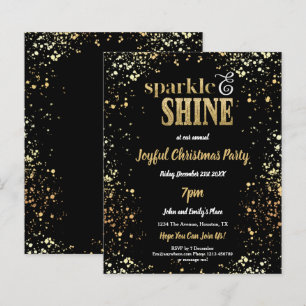 Budget Sparkle Shine Gold Black Christmas Party