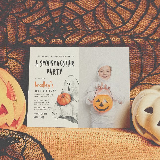 Budget Spooktacular Halloween Ghost Foto Geburtsta (Von Creator hochgeladen)
