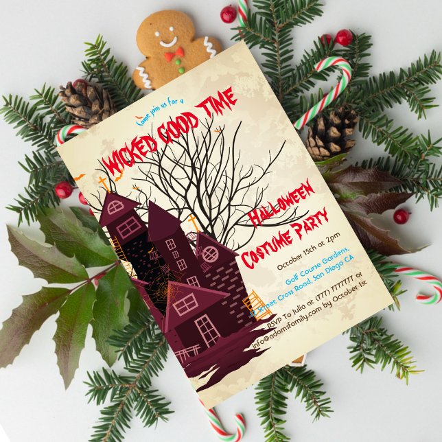 Budget Spooky Halloween Spuk Zuhause Kostüm Party Einladung (Von Creator hochgeladen)