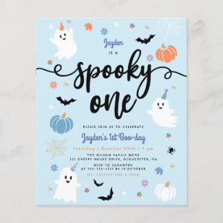 Budget Spooky One Blue Ghost Halloween 1 Geburtsta