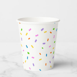 Budget Sprinkles Confetti 1st Birthday Pappbecher