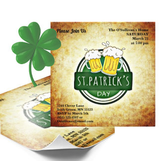 Budget St Patrick's Day Party Irish Brew Vintag Fotodruck