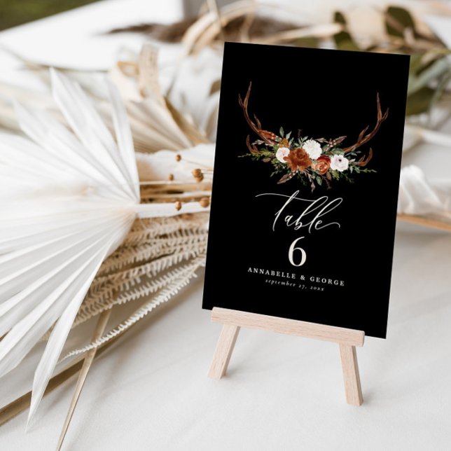 Budget Stag terracotta Schwarze Tischnummer (Von Creator hochgeladen)