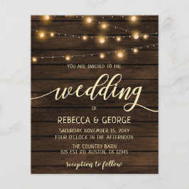 Budget Stall Holz String Lichter Hochzeit Einladun