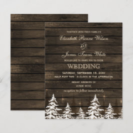 Budget Stallholz Rustikale Kiefernhochzeit Einladu