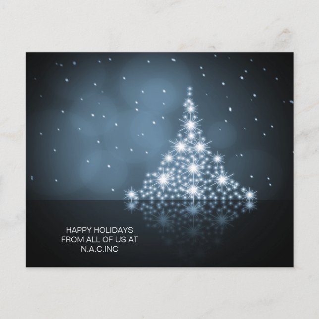 Budget Stars Weihnachtsbaum Business Holiday Card (Vorderseite)