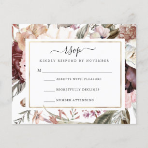 Budget Staubige Rose RSVP Flyer