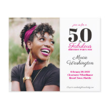 Budget Stilvoll Hot Pink Black Damask 50. Geburtst