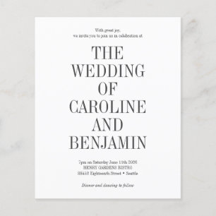 Budget Stilvolle klassische Trendy Wedding Einladu