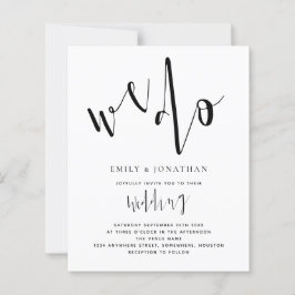 Budget Stilvolle Skripte Wir machen Hochzeit Einla