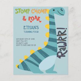 Budget Stomp Chomp Roar Dinosaurier Vier Einladung