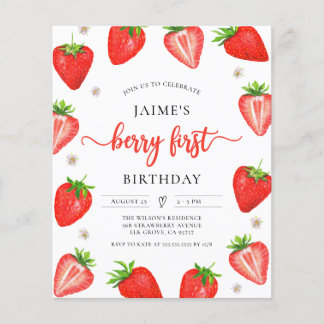 Budget Strawberry Birthday Berry First Birthday