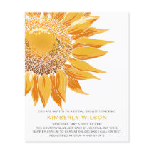 Budget Sunflower Bridal Dusche Einladungen