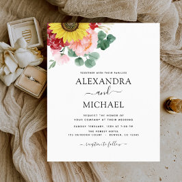 Budget Sunflower Eukalyptus Country Wedding