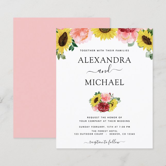 Budget Sunflower Eukalyptus Country Wedding (Vorne/Hinten)