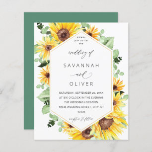 Budget Sunflower & Eukalyptus MOD Floral Wedding