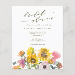 Budget Sunflower Watercolor Script-Brautparty