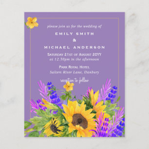 Budget Sunflower Wedding Theme Lavender Lila
