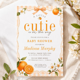 BUDGET Süße Kleine Orange Babyparty-Einladung Flyer